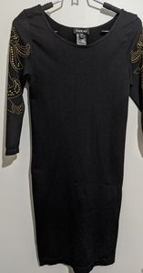 Bebe Black Fitted Dress